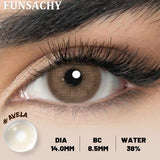 1 Pair NEW Colored Pupils Makeup Green Contact Lenses Beauty Women Colored Pupils Cosmetic Brown Natural Lenses Yearly