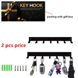 Popxstar Metal Key Holder Home Wall Hooks Organizer Door Entryway Hallway Kitchen Wall Bedroom Decor Rack with 7/9 Hooks