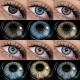 Yearly Use black Color Contact Lenses Cosmetic Natural Contact Lenses Soft Eye Lenses Beauty Pupils 1 Pair 14.2mm