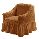 Single Seater Sofa Seater Seersucker Slipcover with Skirt Universal Stretch Sofa Couch Slipcover Easy Fitted Furniture Protector