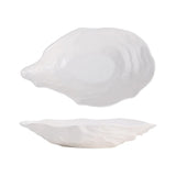Popxstar  1PC Ceramic Sashimi Plate Creative Oyster Shaped Salad Plate Artistic Concept Cuisine Specialty Plate Hotel Tableware