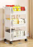 Popxstar Trolley Bookshelf Kitchen Storage Rack Kitchen Corner Narrow Slit Storage Cabinet Bathroom Living Room Home Organizer