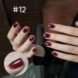 1-12pcs TC Semi Transparent Maillard Brown Solid Color Gel Nail Polish Pure Desire Pink Nails Red Nais White Nails Nail Art