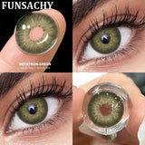 1 Pair AUDREY Contact Lenses for Eyes Colored  Softlens Beautiful Pupils Daily Wear Natural Brown Gray Lens Yearly Use