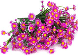 Popxstar spring decor 5PCS Artificial Flowers for Outdoor Decoration Spring Summer Decoration UV Resistant Plastic Greenery Shrubs Home Garden Decor