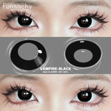 Popxstar  Cosplay Blind Black Lenses Anime White Eye Color Lens Halloween Vampire Lenses Cosmetic Colorful Multicontacts Red Lens