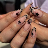 popxstar 24Pcs Pink French Style Fake Nails 3D Bowknot Designs Short Square Press on Nails Sweet Korean Fashion False Nail for Women Girl