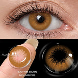 Popxstar  1Pair Contact Lenses for Eyes Color Natural Brown Beauty Yearly Cosmetic Contacts Eyes Makeup Eye Contacts Brown Lens