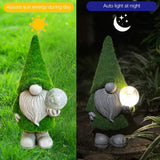 Popxstar  Solar Garden Gnome Watering Can Statue Light Whimsical Garden Statue Decor For Outdoor Courtyard Garden Lawn Landscape Decor