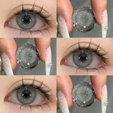 1 Pair Color Contact Lenses For Eyes with Prescription Natural Gray Myopia Beautiful Pupil Soft Natural Accessories
