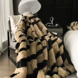Popxstar Faux Fox Fu Fur Warm Autumn Winter Blanket High End Plush Super Comfortable Blankets for Bed Sofa High-quality Weighted Blanket