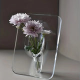 Popxstar Creative Photo Frame Vase Art Acrylic Hydroponic Flower Arrangement Device Transparent Vase Living Room Desktop Home Decoration