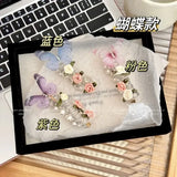 Popxstar New Butterfly Rose Phone Line Hair Hoop Baby Ponytail Artifact Hair Rope for Girls to Tie Hair Small Girl Headwear