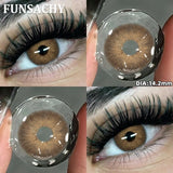 1 Pair Yearly New Korean Natural Lenses Color Contact Lenses Eyes Black Beautiful Pupil Brown Eye Contacts Cosmetic Len