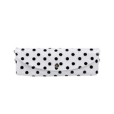PVC Polka Dot Pencil Case Snap Button Closure Lightweight Storage Pouch Korean Style Durable Stationery Organizer Daily Use