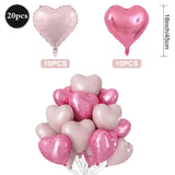 Popxstar  Coquette Birthday Decoration Pink White Bow Latex Balloon Set Foil Bow Balloon Girls Women Pink Bow Party Wedding Decor Supplies