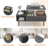 Popxstar Lift Top Coffee Tables For Living Room 39.37"x19.7" Desk Tea Wood Dining Tables Adjustable Storage Shelf Easy Lift Or Lower