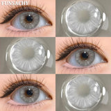 Popxstar  1 Pair Colorcon Eye Contact Lenses Natural Brown Gray Pupils for Eyes Cosmetics Yearly Blue Color Lens Green Softlens