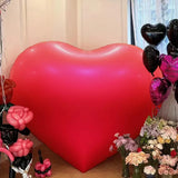 Popxstar Valentines decoration for home 63 inch Red Huge Giant Heart Balloon Foil Balloon for Valentines Day Wedding Engagement Mariage Party Decoration