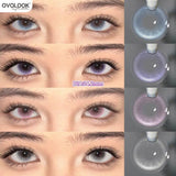Popxstar  -Daily Disposable 10PCS Colored Contact Lenses for Eyes Myopia Lens Beauty Pupils Eye Lenses Fashion Blue Purple Lenses