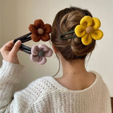Popxstar Woman Large Flower Hair Claw Barrettes Fashion Girl Hair Clips Hair Headwear Hair Accessories Korean Hairpins
