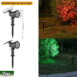 Popxstar 9 LED Solar Spot Lights IP65 Waterproof Outdoor RGB Solar Landscape Lights Brightness Adjustable for Garden Yard Palm Trees