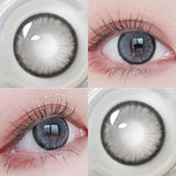 Popxstar 1 Pair New Color Contact Lenses with Myopia Degree High Quality Blue Eyes Colored Lens Makeup Beautiful Pupil Yearly Use