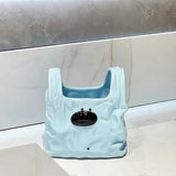 Handbag Style Ceramic Storage Box Puppy Shaped Cartoon Toothbrush Toothpaste Holder Novelty Makeup Brush Box Home Decor