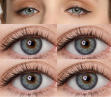 Popxstar 2Pcs Color Contact Lenses with Russian Style Green Beauty Pupil Makeup Eyes Brown Gray Lenses DIA:14.0mm