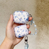 Popxstar For Airpods Pro USB C Case  Luxury Blue Butterfly Wireless Headphone Cover For Airpods 4 Pro 2 3 2nd IMD Earphone Shell