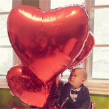 Popxstar 75cm Red Heart Foil Helium Balloons Valentine's Day Wedding Birthday Party Decorations Marriage Supplies Air Globos Kids Toys