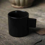 Popxstar  1Pc Creative Mini Ceramics Espresso Cup Professional Coffee Mug Home Office Kungfu Tea Cup Shot Glass Drinkware White/Black 60Ml