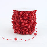 Popxstar 10M 3-8mm Beads Garland Pearl Strands Fish Chain Ribbon for Christmas Tree Wreath Gift Wrapping Decoration