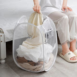 Popxstar Laundry Basket Cotton Linen Foldable Laundry Hamper Waterproof Organizer Bucket Clothes Toys Large Capacity Home Storage Basket