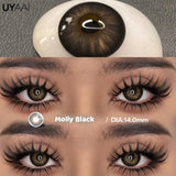 Wild Color Payoff Color Contacts Lenses Unique Multi-Tonal Radiating Design for Mesmerizing Eyes, Brown/Green/Gray,