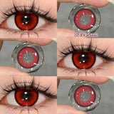 Popxstar 2PCS Halloween Myopia Contact Lenses Cosplay Colored Contact Lenses Prescription Lens Natural Pupils Eye Color Lenses