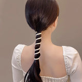 Popxstar 3/5/10Pcs Fashion Ponytail Elastic Hair Bands for Women Telephone Wire Hair Ties Scrunchies Hairbands Girls Hair Accessories