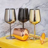 Popxstar  Stainless Steel Wine Glass Champagne Whiskey Wine Glasses 500ml Large Capacity Anti Drop Creative Wine Glass for Home Use