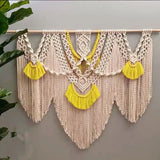 Popxstar  Color Rope Macrame Tapestry Boho Style Wall Hanging Tapestry Handmade Artistic Macrame Tapesties No wooden sticks
