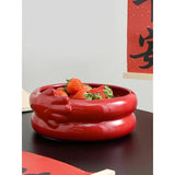 Creative Nordic Feng Shui Fruit Pan Home Living Room Tea Table High End Simple Ceramic Fruit Pan