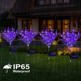 Solar Lavender Light Courtyard Light Suitable for Outdoor Garden Decoration Wind Swing Light Ground Insertion Lawn Light