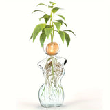 Human Shaped Glass Vase Plant Propagation Flower Arrangement Hydroponic Vessel Bulb Arrangement Flower Vase Home Decoration