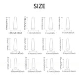 Popxstar 24-piece Long French Patchwork Cobweb Fingernail with 1 Jelly Glue and 1 Nail File