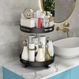 Popxstar Multi-purpose 360° Rotating Storage Box Space-saving Non-slip Countertop Kitchen Storage Tableware Cosmetics Spice Storage Box