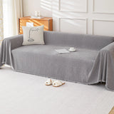 Popxstar Sofa Covers Soft Washable Couch Covers for Sofa Furniture Protector Herringbone Pattern Sofa Cover with Tassel