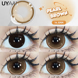 Popxstar 15mm Big Diameter Black Lenses 14.5mm Lenses  Colored Contact Lenses for Eyes Big Eye Lenses Natural Look Lenses