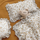 Popxstar INS Ruffle Edge Gauze 100% Cotton Princess Pillow Case 30X50 48X74cm Breathable Pillowcase Decorative for Home Bedding Bedroom
