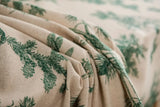 Popxstar American Tablecloth Green Pine Cotton Linen Printed Table Mat Dining Room Cloth Rectangular Kitchen Table Cover Cloth Non-Slip