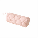 Multifunctional Large Capacity Pen Bag Soft Quilted Stationery Storage Bag Candy Color Portable Pencil Case School