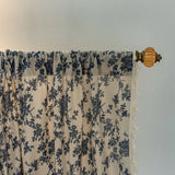Popxstar Vintage Semi-Blackout Windows Curtains for Bedroom Drapes in Living Room Country Floral Tassel Length Farmhouse Home Decoration